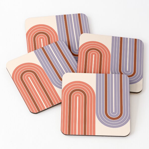 Item preview, Minimalist Geometric Arches Pattern in Tuscan Sunset designed and sold by nineFlorals.