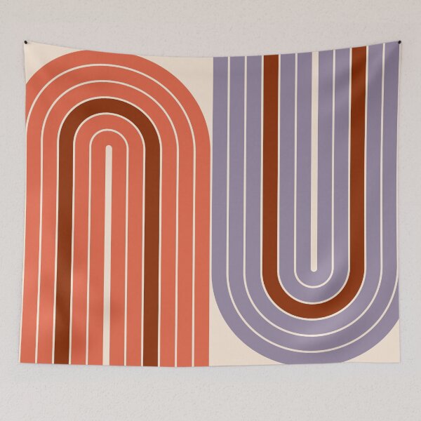 Item preview, Minimalist Geometric Arches Pattern in Tuscan Sunset designed and sold by nineFlorals.