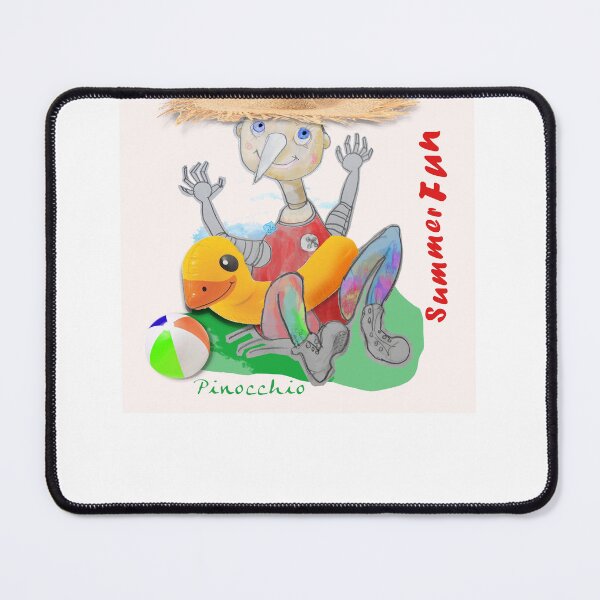 Item preview, Summer Fun Playing Wood PINOCCHIO with Swimming Duck (Original Drawing by ACCI) designed and sold by VanyssaGraphics.
