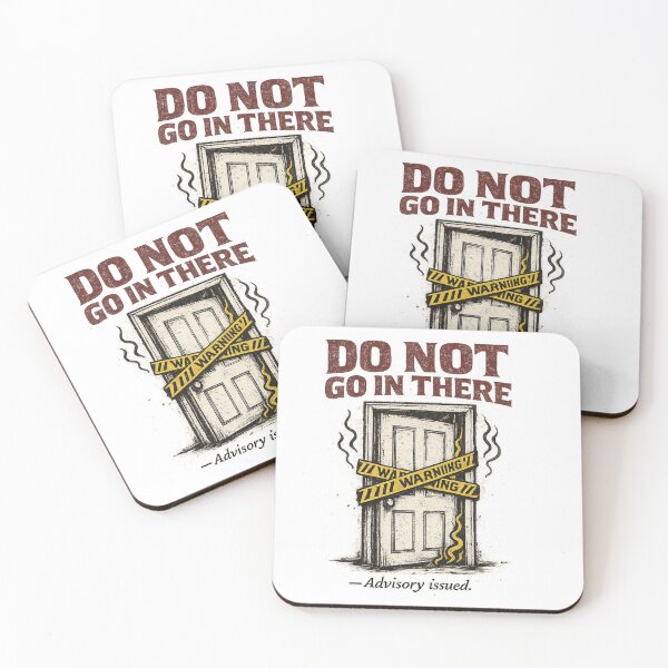 Item preview, Do NOT Go In There — Funny Bathroom Warning Parody Shirt designed and sold by CerealBoxInk.