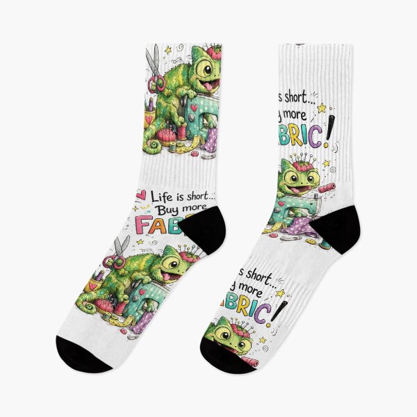 Item preview, Life Is Short Buy More Fabric Funny Sewing Quote | Seamstress Quilter Fabric Lover Design designed and sold by EverStitchStudio ★★★★★.