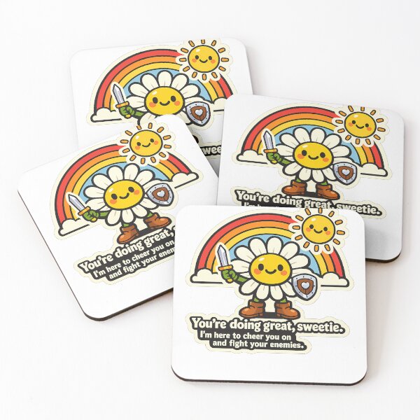 Item preview, Fierce Daisy Flower Fight Your Enemies Retro Sticker designed and sold by MIROUZ2000.