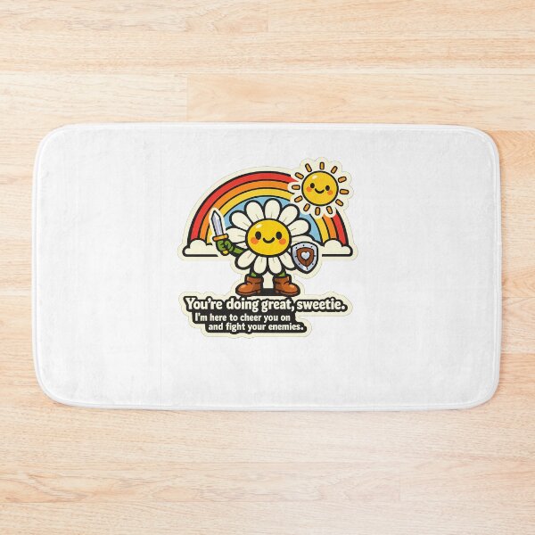 Item preview, Fierce Daisy Flower Fight Your Enemies Retro Sticker designed and sold by MIROUZ2000.
