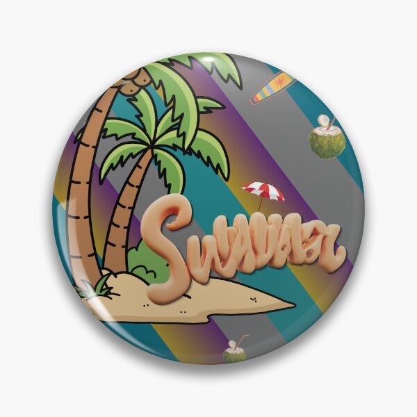 Item preview, Summer Vibes Tropical Beach Design | Palm Trees, Coconut Drink & Surfboard Retro Aesthetic designed and sold by Style Path.