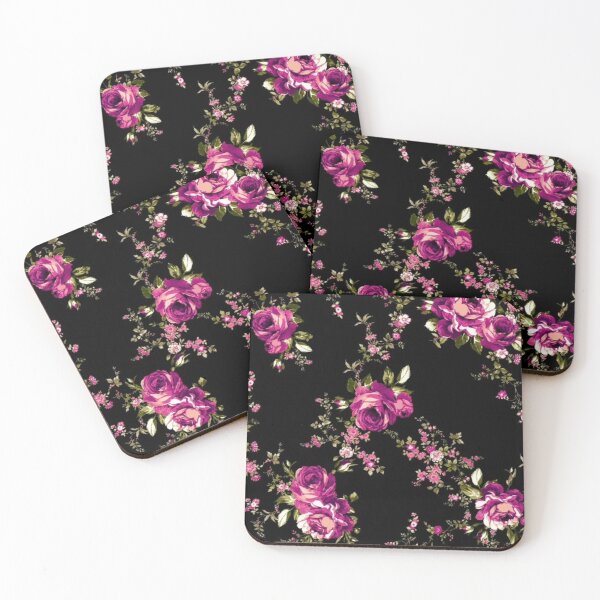 Item preview, Midnight Blush Roses Floral Pattern designed and sold by INKRebelGraphic.
