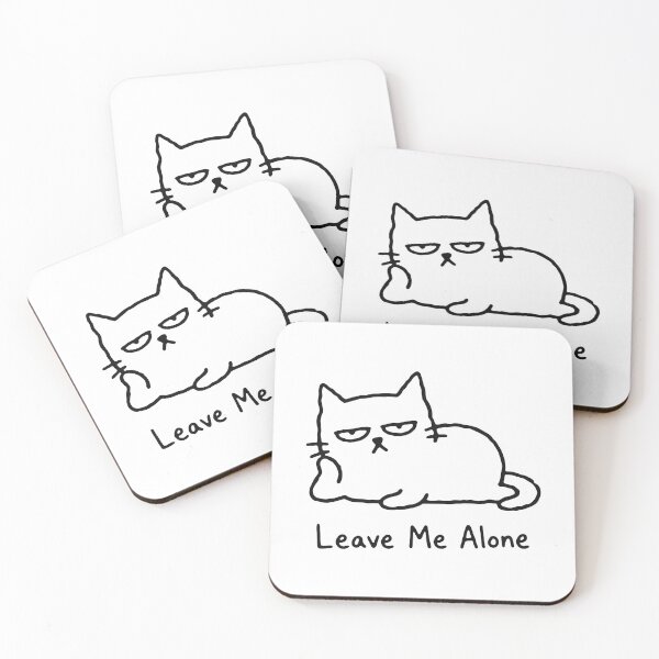 Item preview, Leave Me Alone – Grumpy Lounging Cat Funny Introvert Cat designed and sold by cladeart.