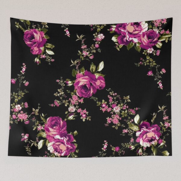 Item preview, Midnight Blush Roses Floral Pattern designed and sold by INKRebelGraphic.