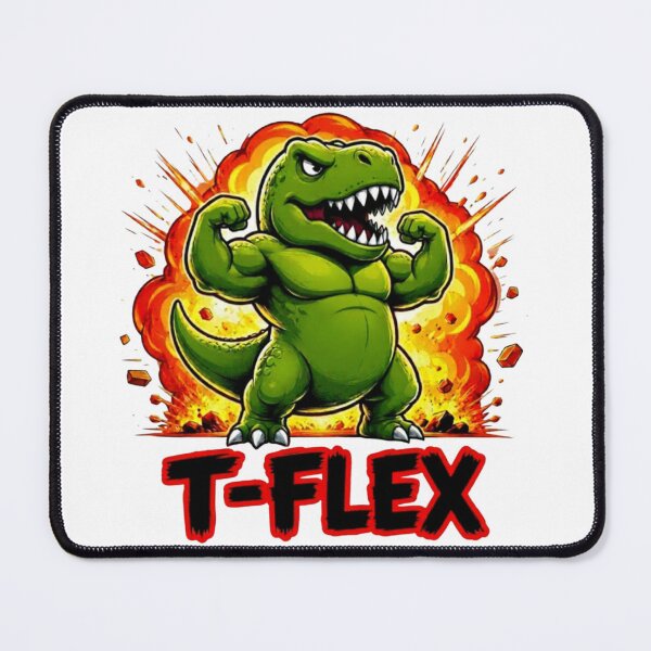 Item preview, T-FLEX Funny Muscular T Rex Gym Pun designed and sold by Nano-Threads.