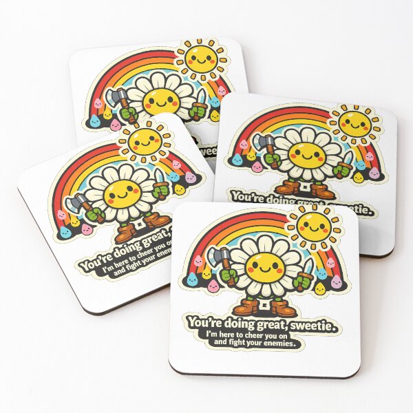 Item preview, Happy Raindrops Daisy Fight Your Enemies Sticker designed and sold by MIROUZ2000.