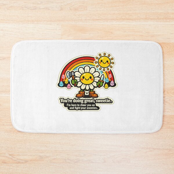 Item preview, Happy Raindrops Daisy Fight Your Enemies Sticker designed and sold by MIROUZ2000.