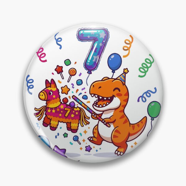 Item preview, 7th T-rex birthday with piñata dino lover designed and sold by Tronstell.