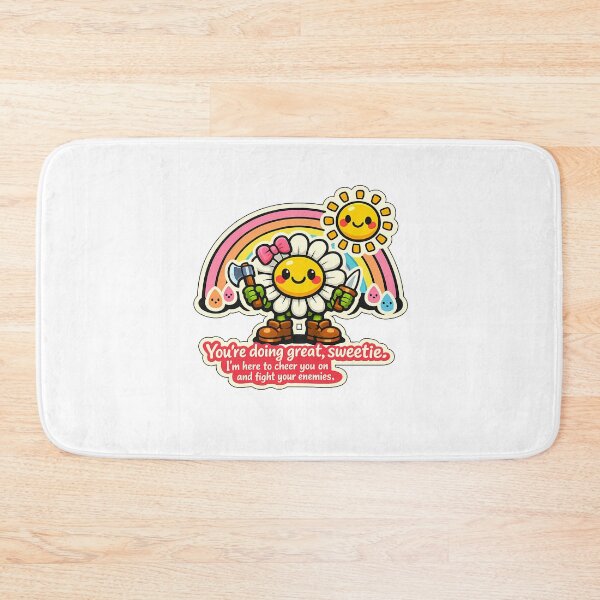 Item preview, Pink Bow Daisy Fight Your Enemies Meme Sticker designed and sold by MIROUZ2000.