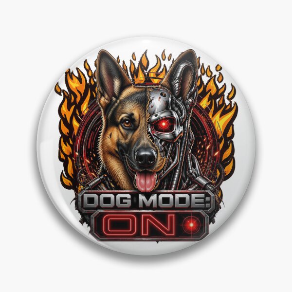 Item preview, Dog Mode ON – Cyber German Shepherd Robot | Futuristic Sci-Fi Cyberdog Design designed and sold by RetroTeeStudio.