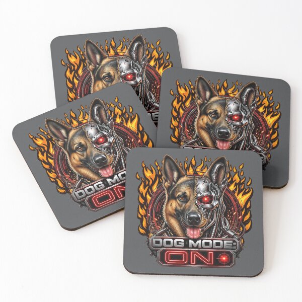 Item preview, Dog Mode ON – Cyber German Shepherd Robot | Futuristic Sci-Fi Cyberdog Design designed and sold by RetroTeeStudio.