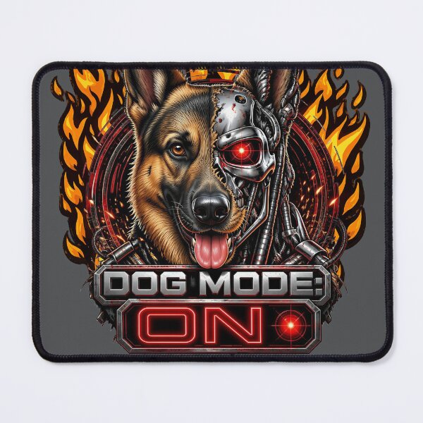 Item preview, Dog Mode ON – Cyber German Shepherd Robot | Futuristic Sci-Fi Cyberdog Design designed and sold by RetroTeeStudio.