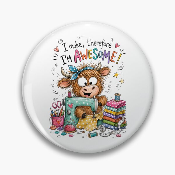 Item preview, I Make Therefore I’m Awesome Funny Sewing Quote | Seamstress Quilter Maker Design designed and sold by EverStitchStudio ★★★★★.