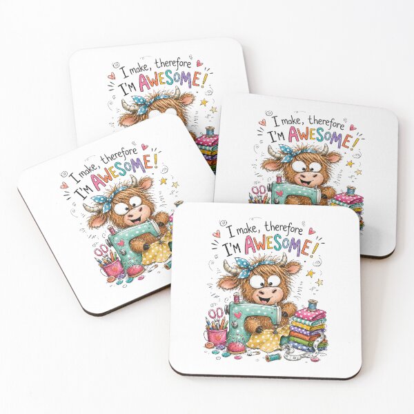 Item preview, I Make Therefore I’m Awesome Funny Sewing Quote | Seamstress Quilter Maker Design designed and sold by EverStitchStudio ★★★★★.