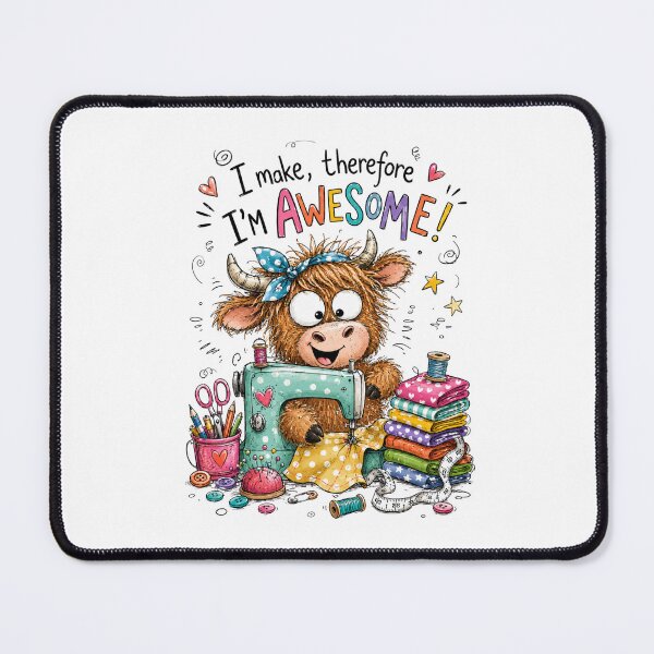 Item preview, I Make Therefore I’m Awesome Funny Sewing Quote | Seamstress Quilter Maker Design designed and sold by EverStitchStudio ★★★★★.