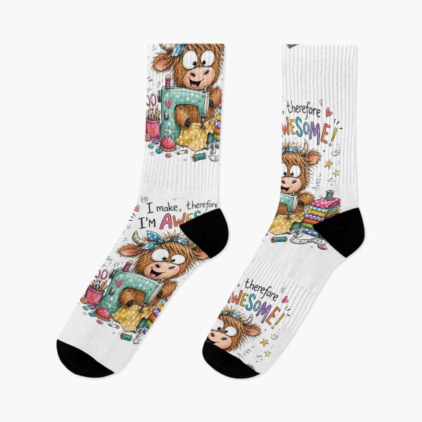 Item preview, I Make Therefore I’m Awesome Funny Sewing Quote | Seamstress Quilter Maker Design designed and sold by EverStitchStudio ★★★★★.