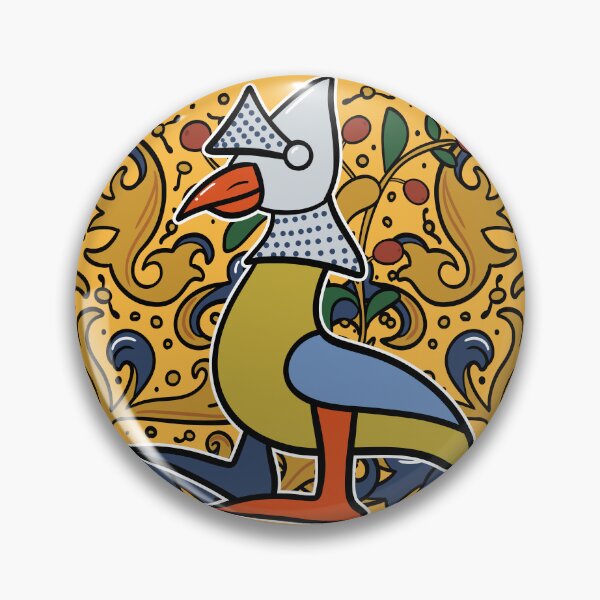 Item preview, Cute Medieval Bird Knight Illustration Design designed and sold by MariOyama.