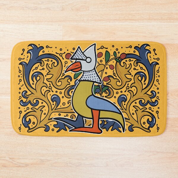 Item preview, Cute Medieval Bird Knight Illustration Design designed and sold by MariOyama.