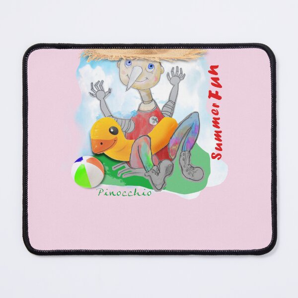 Item preview, Summer Fun Playing Wood PINOCCHIO with Swimming Duck (Original Drawing by ACCI) designed and sold by VanyssaGraphics.