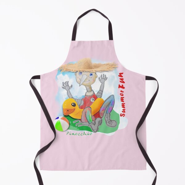 Item preview, Summer Fun Playing Wood PINOCCHIO with Swimming Duck (Original Drawing by ACCI) designed and sold by VanyssaGraphics.