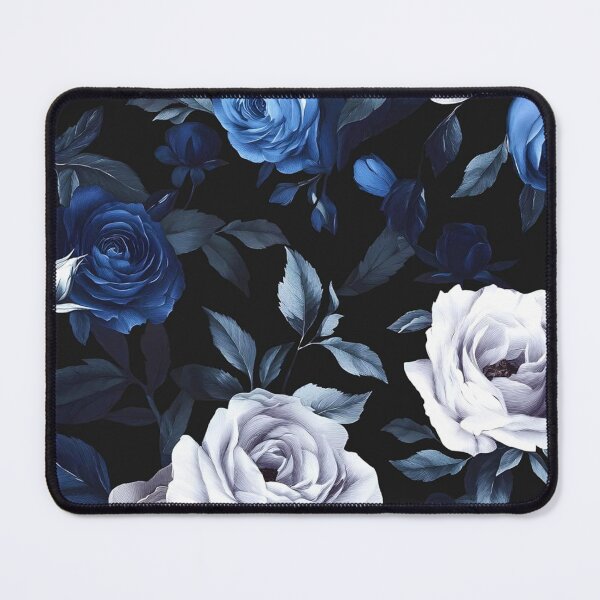 Item preview, Midnight Sapphire Rose Garden Pattern designed and sold by INKRebelGraphic.