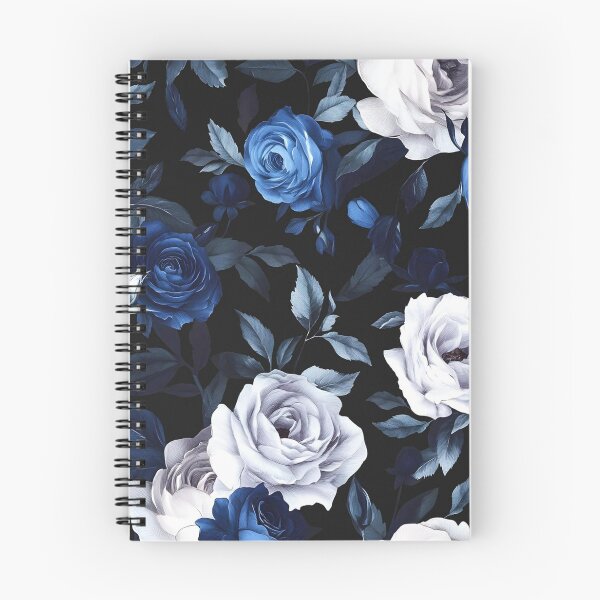 Item preview, Midnight Sapphire Rose Garden Pattern designed and sold by INKRebelGraphic.