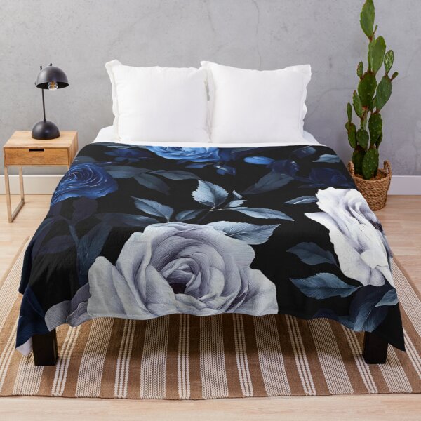Item preview, Midnight Sapphire Rose Garden Pattern designed and sold by INKRebelGraphic.