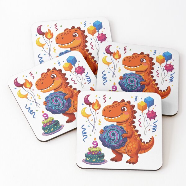 Item preview, 9th T-rex birthday dino lover meteorite designed and sold by Tronstell.