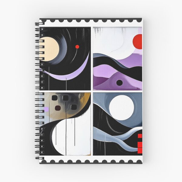 Item preview, quiet orbits stamp colorful geometric abstract design designed and sold by SmashingDeals.