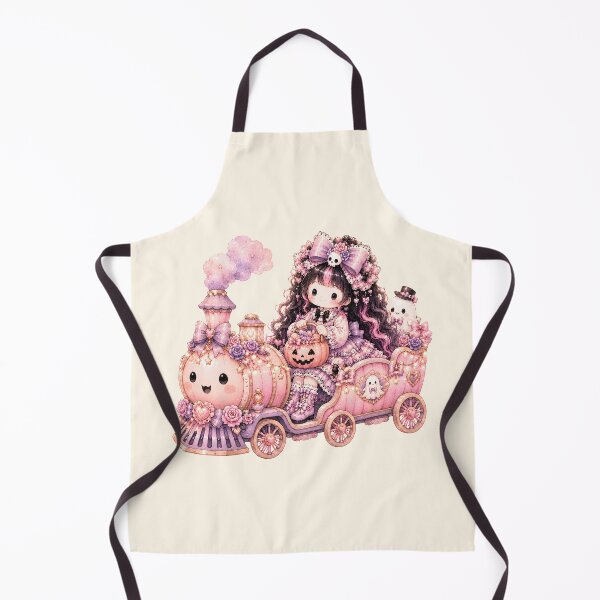 Item preview, Kawaii Ghost Pumpkin Train | Coquette Halloween Pastel Goth Locomotive designed and sold by looplandger.