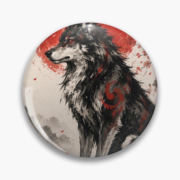 Item preview, Legendary Samurai Spirit Wolf | Japanese Ink Art designed and sold by BunnyPixel21 .