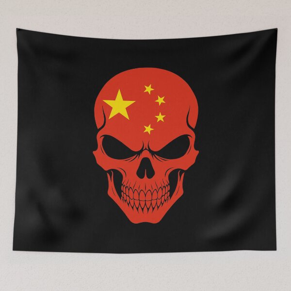 Item preview, China Skull Flag designed and sold by JeffBartels.