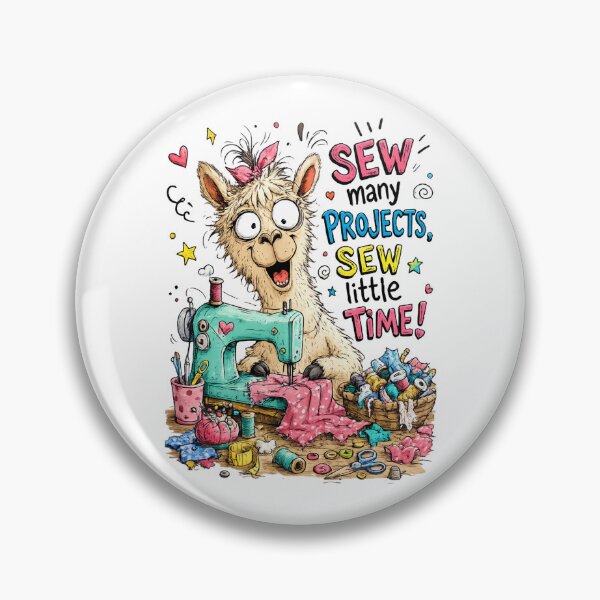 Item preview, Sew Many Projects Sew Little Time Funny Sewing Quote | Seamstress Quilter Maker Design designed and sold by EverStitchStudio ★★★★★.