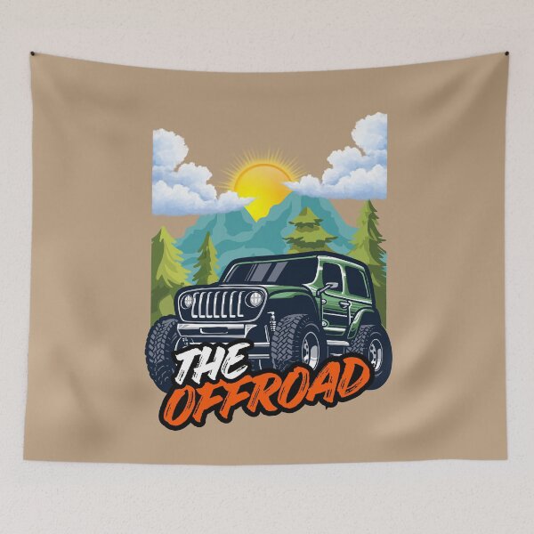 Item preview, The Offroad - Vintage Mountain Adventure Jeep Design designed and sold by GoGreenlove.