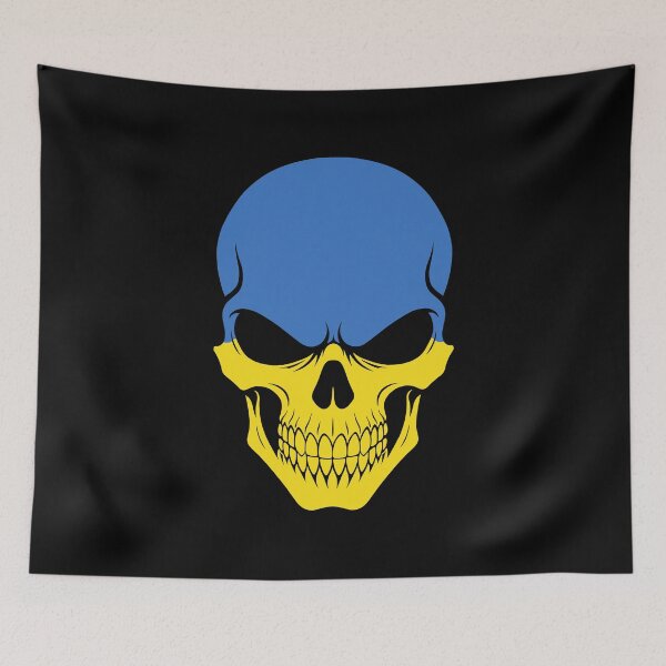 Item preview, Ukraine Skull Flag designed and sold by JeffBartels.