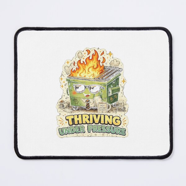 Item preview, Thriving Under Pressure – Funny Dumpster Fire Office Meme designed and sold by NarpLTD.