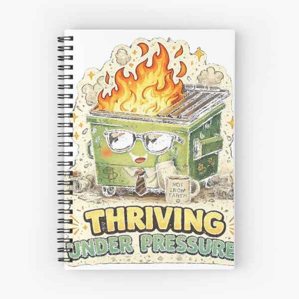 Item preview, Thriving Under Pressure – Funny Dumpster Fire Office Meme designed and sold by NarpLTD.