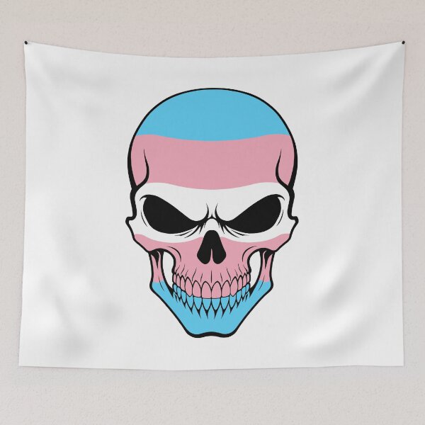 Item preview, Transgender Skull Flag designed and sold by JeffBartels.