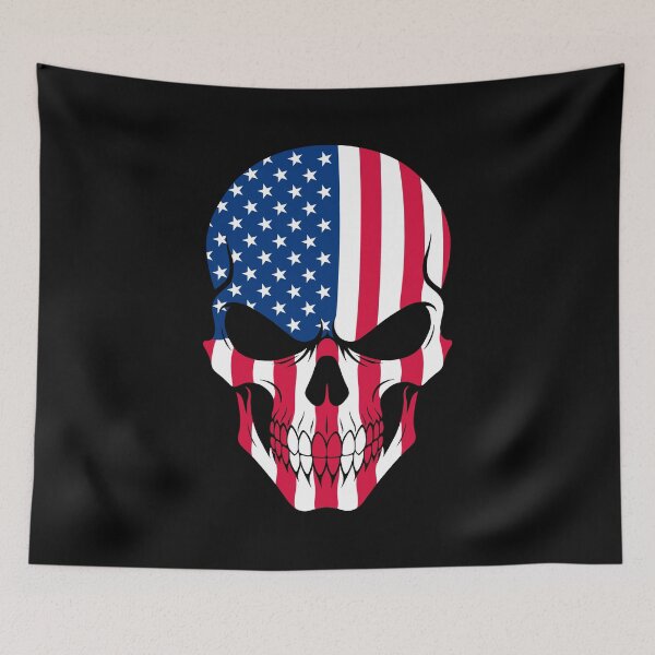 Item preview, United States Skull Flag designed and sold by JeffBartels.