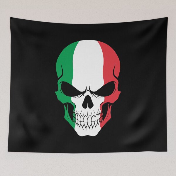 Item preview, Italy Skull Flag designed and sold by JeffBartels.