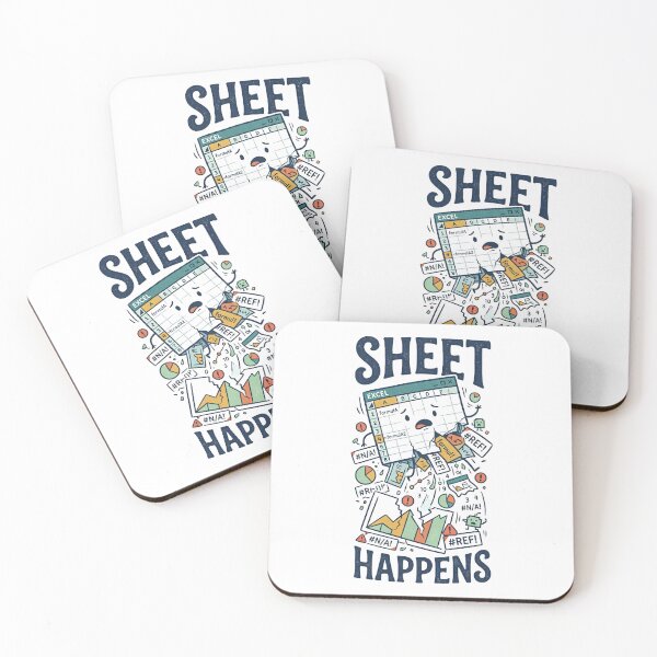 Item preview, Sheet Happens – Funny Excel Spreadsheet Error Pun Design designed and sold by DesignsCreative.