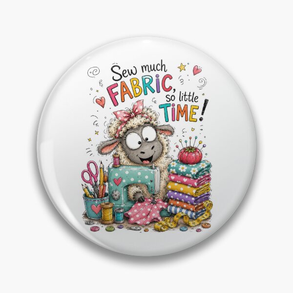 Item preview, Sew Much Fabric Sew Little Time Funny Sewing Quote | Seamstress Quilter Fabric Lover Design designed and sold by EverStitchStudio ★★★★★.