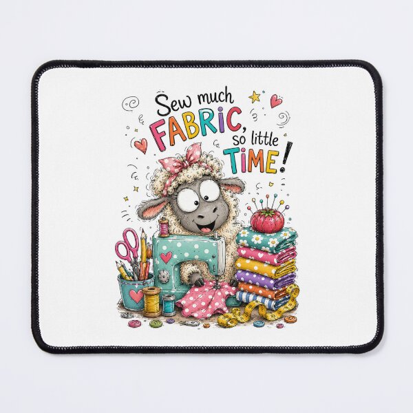Item preview, Sew Much Fabric Sew Little Time Funny Sewing Quote | Seamstress Quilter Fabric Lover Design designed and sold by EverStitchStudio ★★★★★.