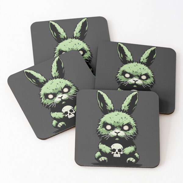 Item preview, Zombie - Fluffy Zombie Rabbit with Skull - Huggable  designed and sold by NightTimeJ.
