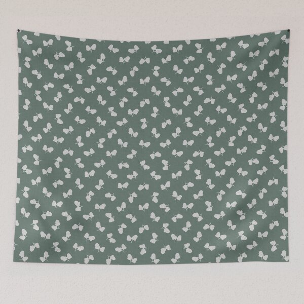 Item preview, off-whtie Botanical Silhouette Floral on evergreen Neutral Cottagecore designed and sold by Designs by christel_treiber.