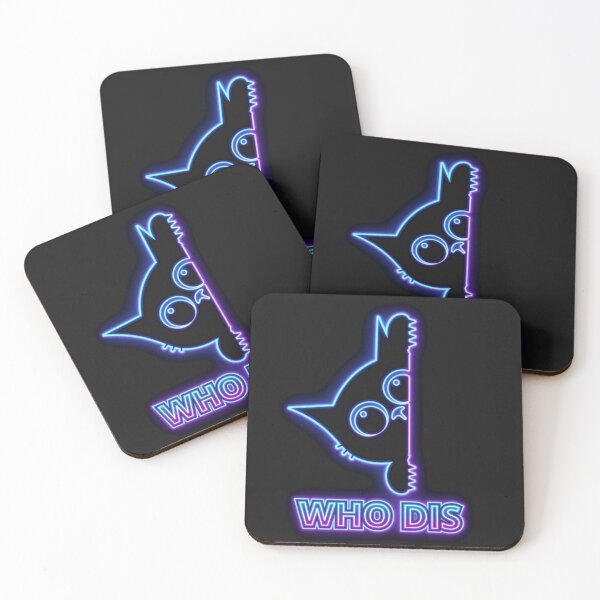 Item preview, "Who Dis? Peeking Black Cat'' designed and sold by katiecorners.