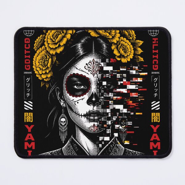 Item preview, Cyberpunk Calavera Glitch Art: Yami System Error designed and sold by saamessart.